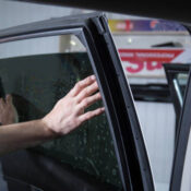 Tinting of car windows.Window film for car.